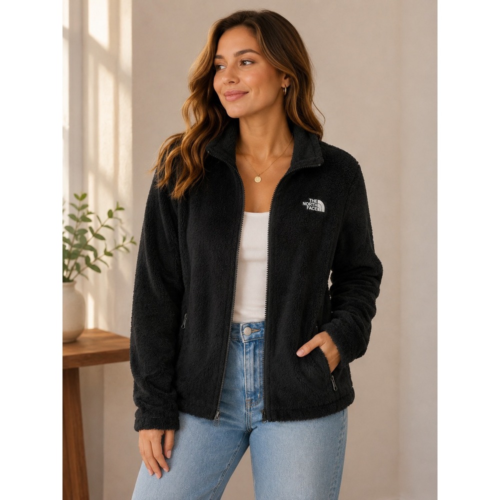 The North Face Women's Black Osito Fleece Fuzzy Jacket Gorpcore Athleisure S/P